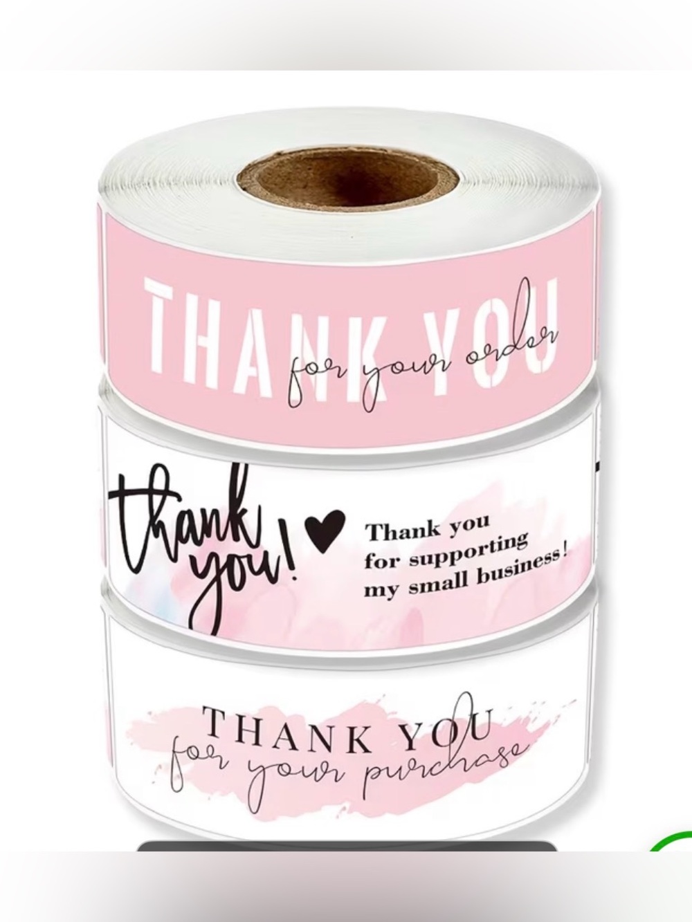 120 thank you sticker roll - 3” x 1” - Picture 5 of 5